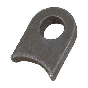 The Sparex Weld On Gate Eye - Radius (Sparex Part No. S.55506) boasts a rounded top, features a Ø22mm (7/8'') circular hole, and includes a curved notch at the bottom, making it ideal for various gate applications.