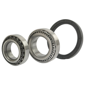 Image of three Sparex Wheel Bearing Kits (Part No. S.75998) of different sizes arranged in a row. The bearings, ideal for Leyland and Nuffield vehicles, have visible inner and outer rings with rolling elements between them.