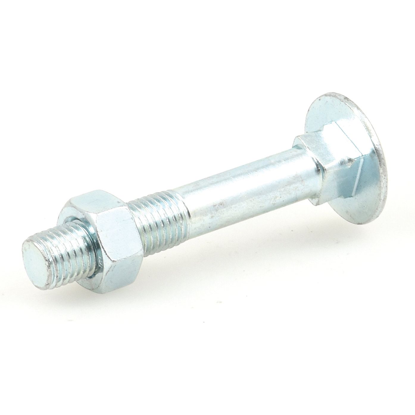 This Wheel Bolt M16 x 2 x 100mm from Sparex (Part No. S.21038) boasts a cylindrical shaft and a hexagonal nut near one end, as well as a flat, rounded head on one side.