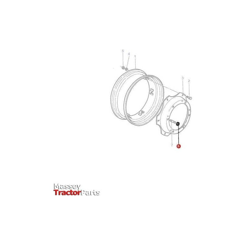 Massey Ferguson Wheel Nut Front - 3712611M2 | OEM | Massey Ferguson parts | Wheel Nuts-Massey Ferguson-Axles & Power Train,Bolts & Nuts,Farming Parts,Tractor Parts,Wheel Nuts,Wheels & Mudguards