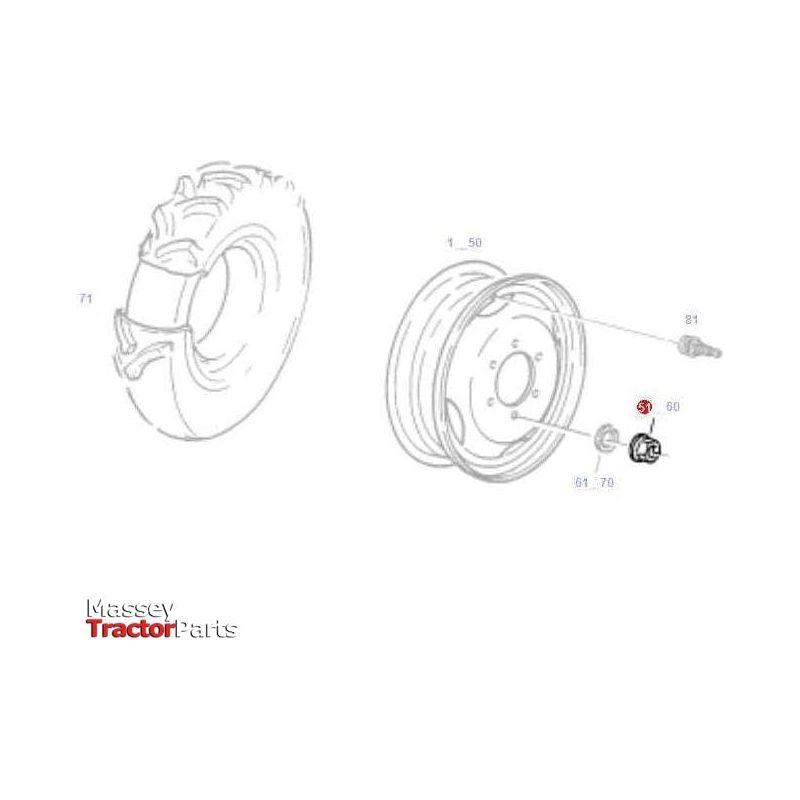 Fendt Wheel Nut Rear - X435511730000 | OEM | Fendt parts | Wheel Nuts-Fendt-Axles & Power Train,Bolts & Nuts,Farming Parts,Tractor Parts,Wheel Nuts,Wheels & Mudguards