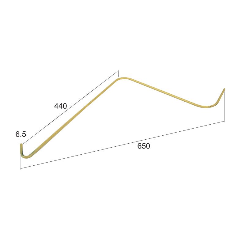 The Sparex Wheel Rake Tine - RH & LH, used as a replacement for Vicon with part number 90092611, features dimensions of 650mm in length, 440mm in width, and a diameter of Ø6.5mm. It is designed for integration with Vicon ACROBAT systems and can be found under Sparex Part No.S.78195.
