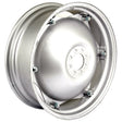 A close-up of the Sparex Wheel Rim, featuring a silver metal finish with six visible bolts around the central hub, showcases its slightly reflective surface and rounded edges, perfectly complementing its 10 x 28'' bore diameter.
