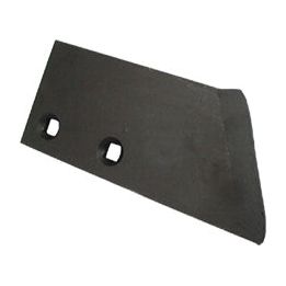 A black metal tillage blade with two rectangular holes, compatible with Sparex Wing 4'' LH (Sparex Part No.S.77879, to fit as 1400595) and ideal for use with Cousins LEVEL LIFT.