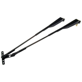 Two black adjustable Wiper Arms (16 - 20'' / 400 - 500mm) by Sparex, each featuring tapered splines and mounting brackets, shown against a white background.