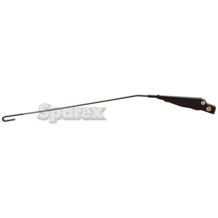 The Sparex Wiper Arm - 16'' (400mm) | Sparex Part No.S.38905 for vehicles features a 6mm straight fitting hook at one end and a black mount at the other.