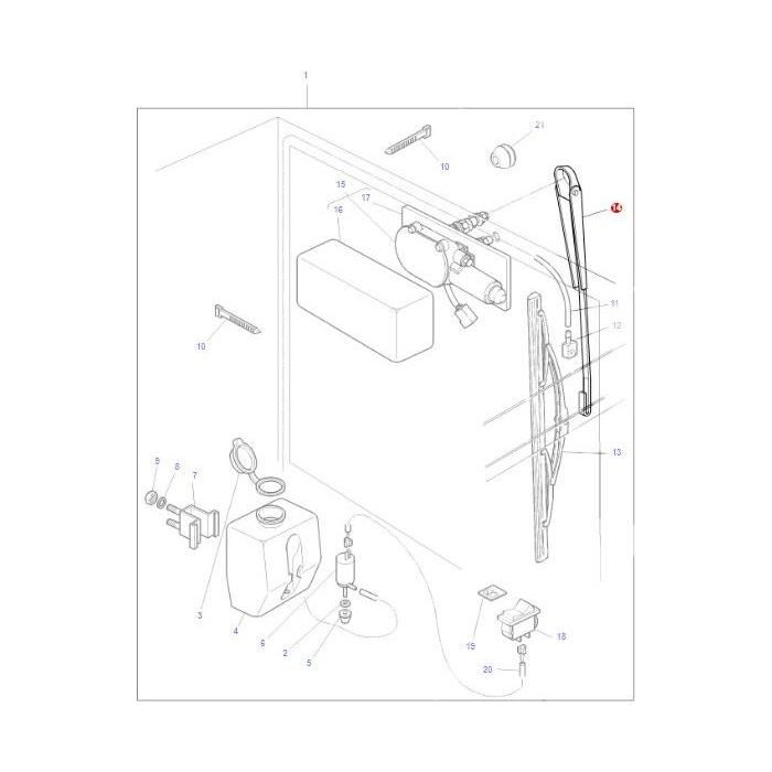 Wiper Arm - 3406991M91 - Massey Tractor Parts