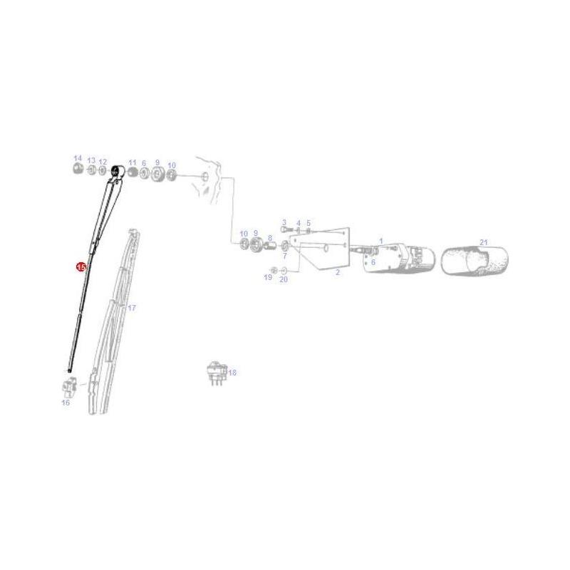 Fendt Wiper Arm - X830270027000 | OEM | Fendt parts | Wiper Blades-Fendt-Cabin & Body Panels,Farming Parts,Tractor Parts,Windscreen Washers,Wiper Arms,Wiper Motors & Blades