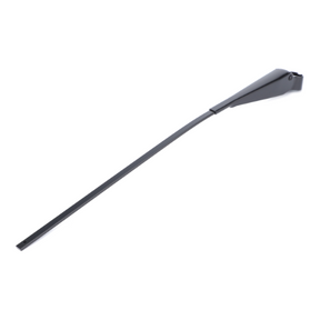 The AGCO Fendt - Wiper Arm - X830270027000 is a durable, black windshield wiper arm featuring a square base and an elongated metal structure, specifically designed for Fendt models.