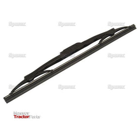 Windshield wiper blade with a black frame and rubber blade, shown against a white background. The Massey Tractor Parts logo appears in the bottom left corner. This Sparex Standard Duty Wiper Blade - 11'' (275mm) | Sparex Part No.S.26738 is designed for optimal performance.