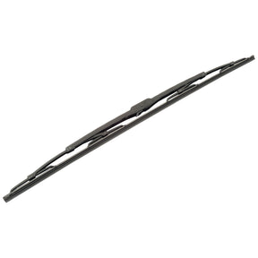 The Sparex Wiper Blade (Heavy Duty) - 28'' (700mm) 1 pc., with part number S.24767, features a robust black metal frame and rubber edge, specifically designed for vehicles to effectively clear rain and debris from the windshield.