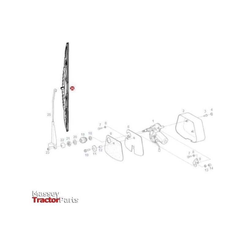 Fendt Wiper Blade - H716810170010 | OEM | Fendt parts | Wiper Blades-Fendt-Cabin & Body Panels,Farming Parts,Tractor Parts,Windscreen Washers,Wiper Blades,Wiper Motors & Blades