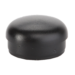 The AGCO Fendt - Wiper Cap (X830270075000) is a small, round, black plastic cap with a smooth surface, ideal for use in Fendt models such as the FAVORIT series.
