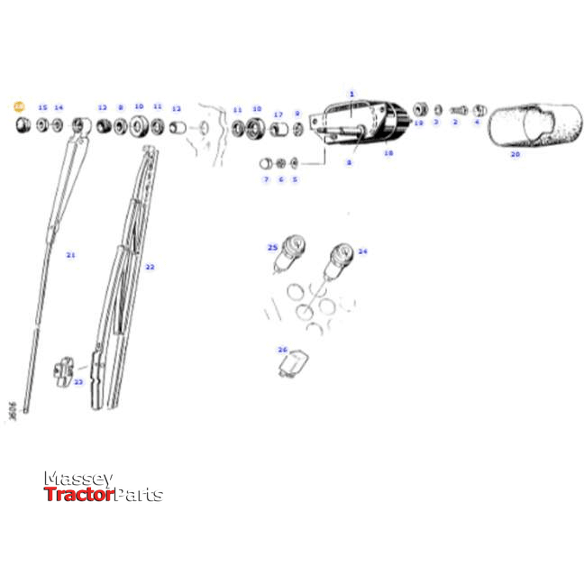 Fendt Wiper Cap - X830270075000 | Fendt Parts-Fendt-Cabin & Body Panels,Farming Parts,Tractor Parts,Windscreen Washers,Wiper Arms,Wiper Motors & Blades