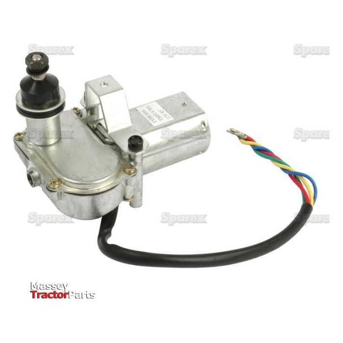 Electric motor with attached gearbox and multicolor wiring, labeled "Sparex," featuring a Wiper Motor 12V (Sparex Part No.S.35462), set against a plain white background.