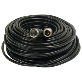 The Sparex Wired Camera Extension Cable (Part No. S.23033) is a black, coiled cable featuring multi-pin connectors on both ends—one male and one female—designed to provide extended reach for your camera setup. This model offers an impressive length of up to 20 meters, ensuring enhanced flexibility.