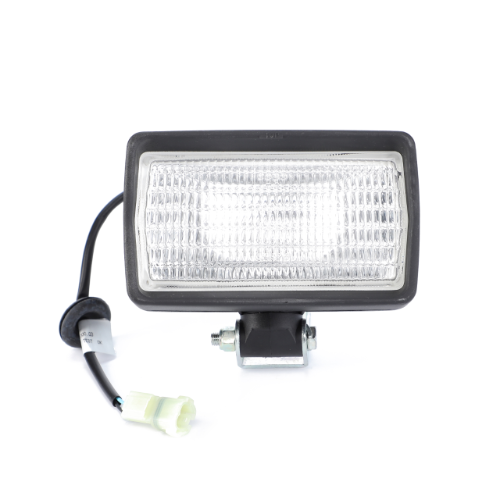 AGCO Massey Ferguson - Worklight - 3808923M91 with wiring harness and connector against a white background, compatible with Massey Ferguson 4300 Series and 4200 Series tractors.