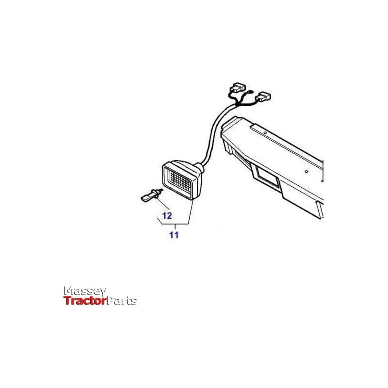 Massey Ferguson Worklight Front - 3713134M91 | OEM | Massey Ferguson parts | Work Lights-Massey Ferguson-Farming Parts,Lighting & Electrical Accessories,Tractor Parts,Vehicle Lighting,Work Lights