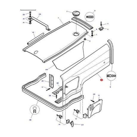 Massey Ferguson - Bonnet Panel - 3784561M2 - Farming Parts