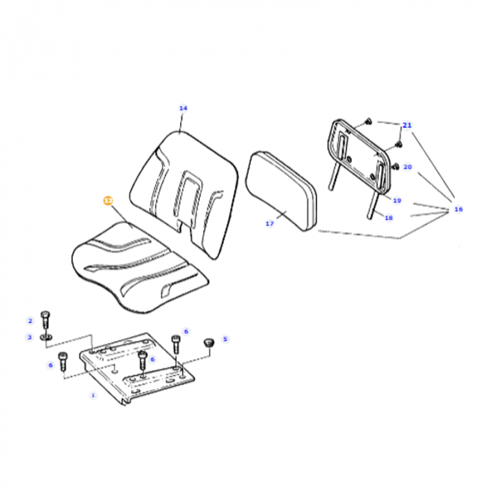 Fendt - Seat Cushion Imitation Leather - F246500909010 - Farming Parts