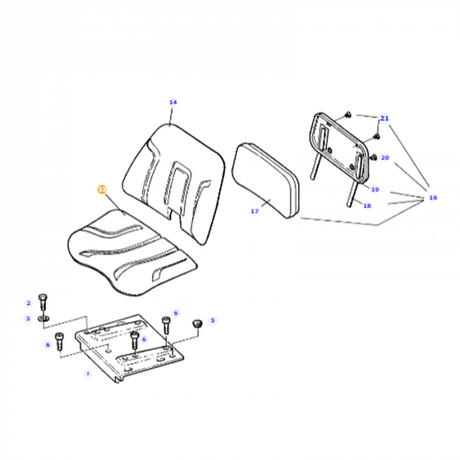 Fendt - Seat Cushion Imitation Leather - F246500909010 - Farming Parts