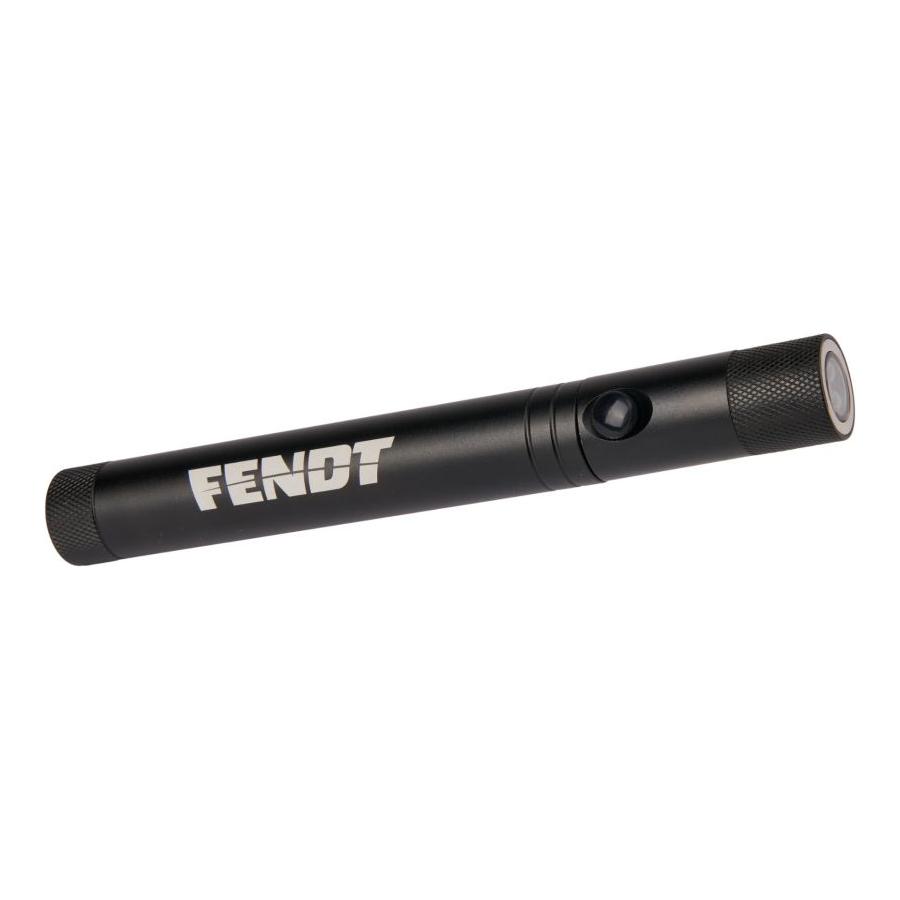 A black cylindrical LED telescoping wand torch with a side switch and the brand name "AGCO" printed on the side, identified by Fendt as product code X991022172000.