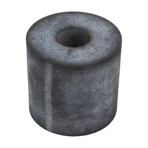 Introducing the Massey Ferguson - Bush - S0633847 by AGCO, a dark gray cylindrical rubber stopper with a hollow center, designed for optimal fitment in various applications.