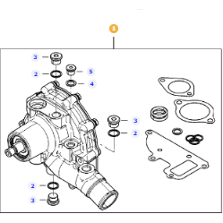 Massey Ferguson - Water Pump Kit - V837091844 - Farming Parts