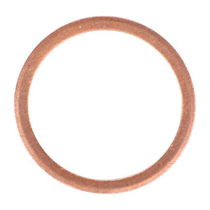 A circular copper sealing washer, branded as AGCO's Massey Ferguson Sealing Washer (V615881822), is viewed against a white background, reminiscent of the robust components found in both 4WD and 2WD Massey Ferguson models.