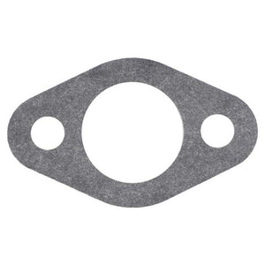 The AGCO Massey Ferguson Gasket, model V836322190, is a flat, gray component commonly used in Massey Ferguson models. It features three holes: a large central hole flanked by two smaller holes on either side and is perfect for both 2WD and 4WD configurations.