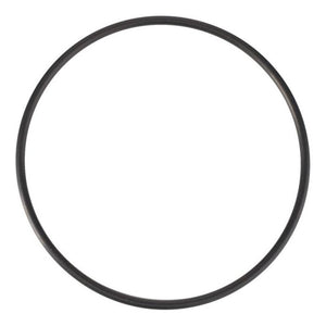 The AGCO Massey Ferguson Seal, Cylinder Liner (V836855446), a thin black rubber O-ring essential for high-performance parts in Fendt and Massey Ferguson models, is shown on a white background.