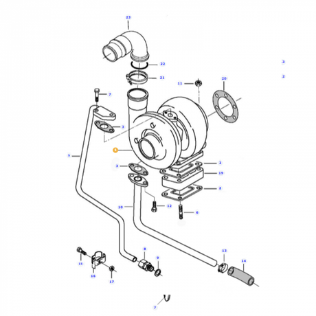 Massey Ferguson - Turbocharger - V836866583 - Farming Parts