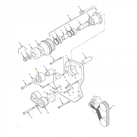 Massey Ferguson - Idler Pulley - V837074402 - Farming Parts