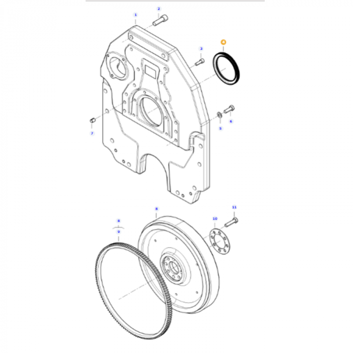 Massey Ferguson - Crankshaft Seal - V837091172 - Farming Parts