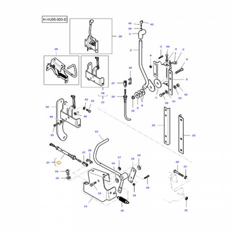 Massey Ferguson - Throttle Cable - VA370217 - Farming Parts