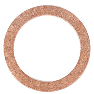 A flat, round copper sealing washer with a central hole, perfect for use in Massey Ferguson tractors. Product Name: AGCO Massey Ferguson - Sealing washer - X540007678000.