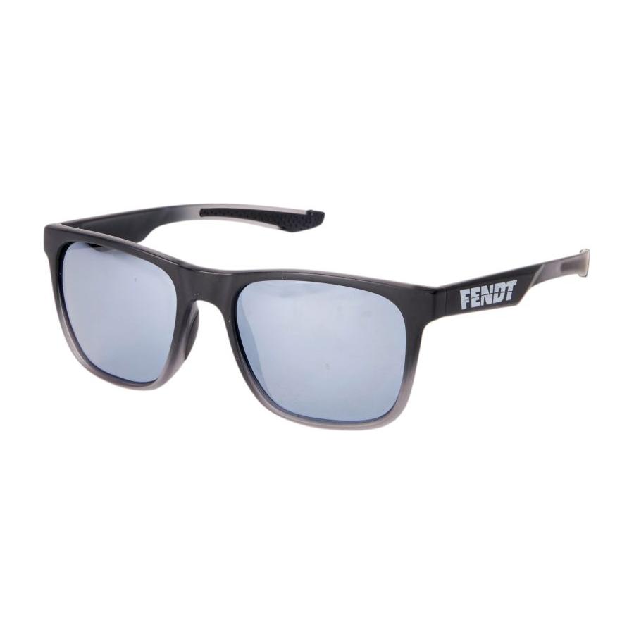 Men's Sunglasses by Uvex - X991022144000, featuring black rectangular frames with grey-tinted lenses for UVA, UVB, and UVC protection and the brand "Fendi" printed in white on the temple arms.