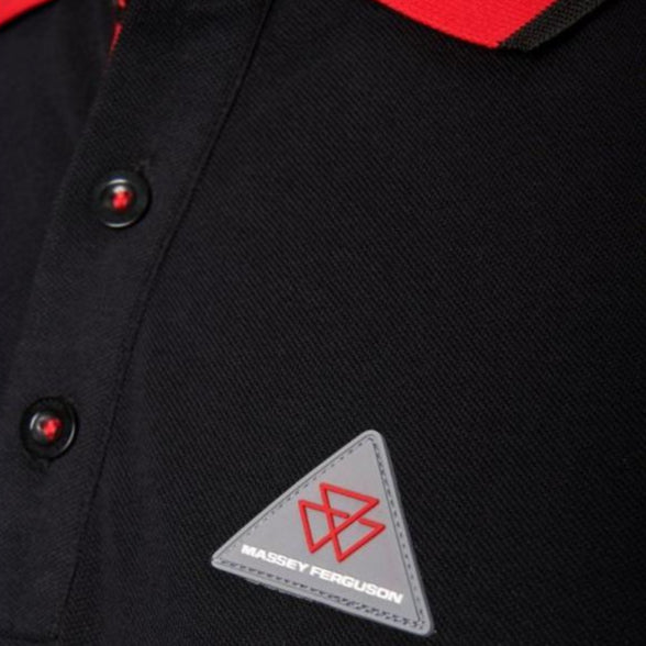 Massey Ferguson - MEN BLACK POLO SHIRT | NEW LOGO - X993322202 - Farming Parts